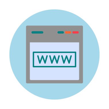 Basit web sitesi arayüzü simgesi, vektör illüstrasyonu