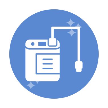 harici sabit disk simgesi, vektör illüstrasyonu basit tasarım