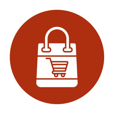 Basit Yük Torbası simgesi, vektör illüstrasyonu