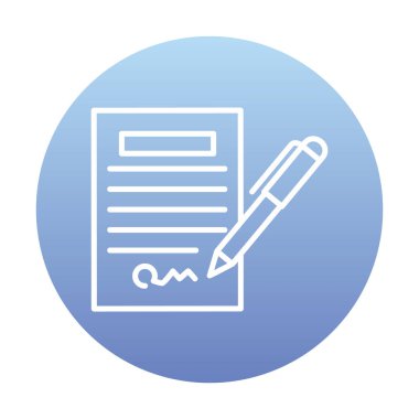contract icon, vector illustration simple design