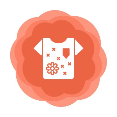 Giysi simgesi, tişört, vektör illüstrasyonu