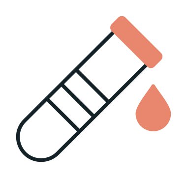 test tübü ikon vektör çizimi