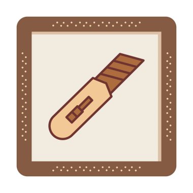 Cutter simgesinin vektör illüstrasyonu  