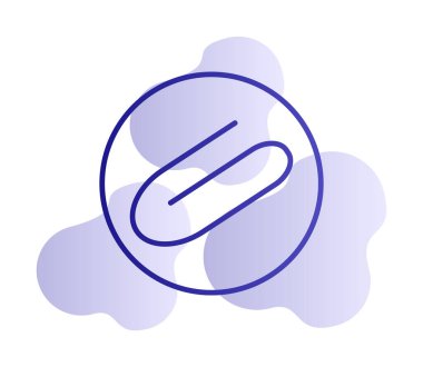 Eklenti simgesi. vektör renk çizimi