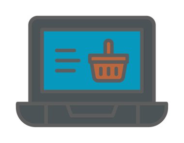 Projeniz için çevrimiçi alışveriş simgesi