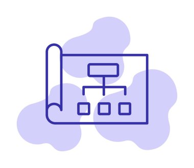 Haftalık İş Planlayıcı Web simgesi, vektör illüstrasyonu 