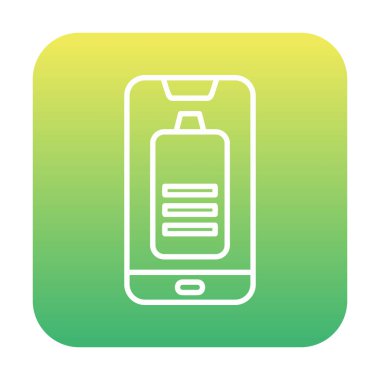 pil simgesi. renk çizgisi çizimi 