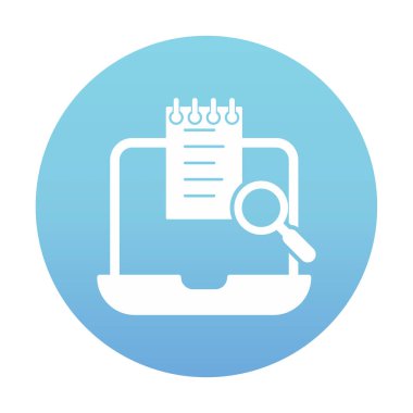 Laptop Çalışma Araması Basit satır, özet vektör ögeleri