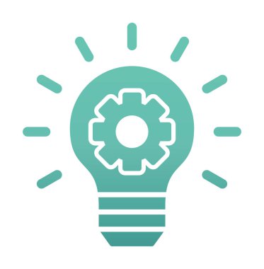 Fikir ampul ikonu vektör illüstrasyonu             