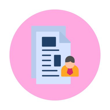 Beyaz arkaplanda istihdam ve iş özgeçmişi simgesi