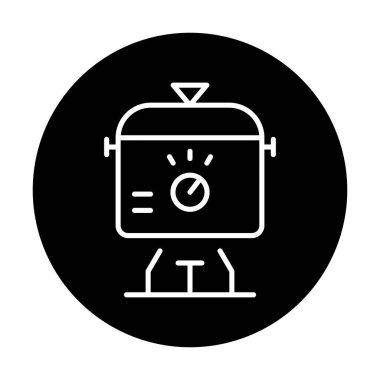 Yavaş Pişiren simge vektör çizimi