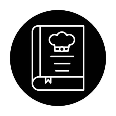 Şef kitap ikonu vektör illüstrasyonu 