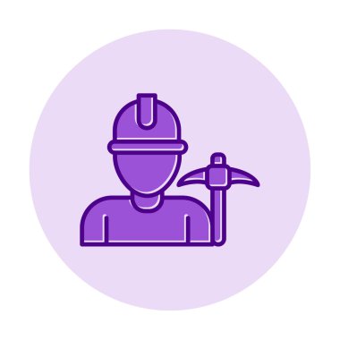 Madenci simgesi vektör illüstrasyonu