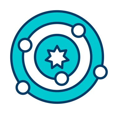 Güneş sistemi. Gezegenler Güneş 'in etrafında döner.