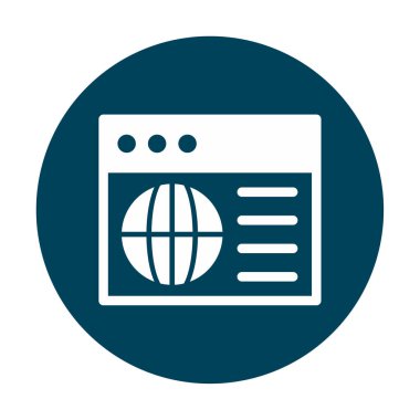 Basit web sitesi arayüzü simgesi, vektör illüstrasyonu