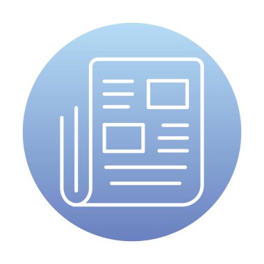 Haber kağıdı simgesi, vektör illüstrasyonu basit tasarım