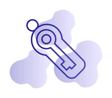 Anahtar sembolü web simgesi, vektör illüstrasyonu