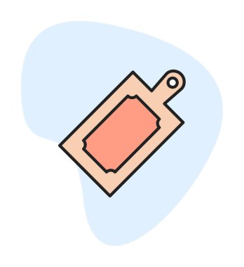 Kesme tahtası simgesi, vektör illüstrasyonu