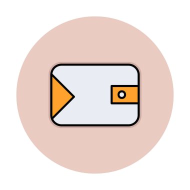 cüzdan vektör simgesi basit illüstrasyon