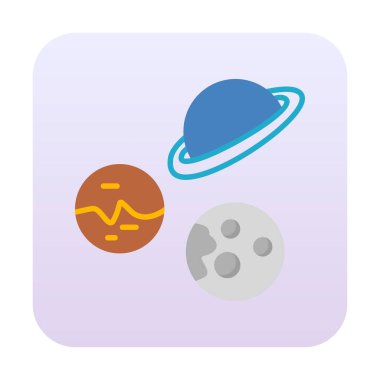 Gezegenler simgesi, vektör illüstrasyonu