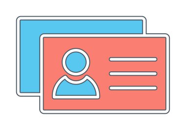 İş Kartları arka planda basit simge. 