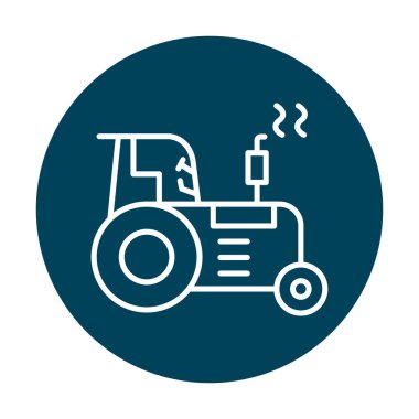 Traktör simgesi web çizimi