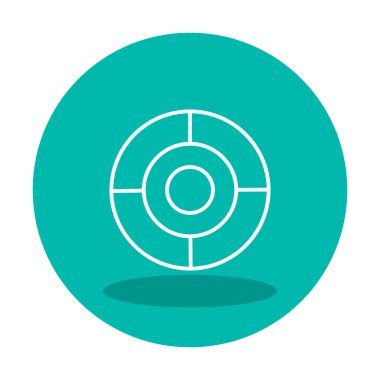 Basit hedef simgesi, hedef, vektör illüstrasyonu