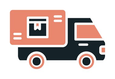 Vektör Tasarımı Teslimat Kamyonu Simgesi Biçimi