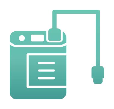 harici sabit disk simgesi, vektör illüstrasyonu basit tasarım