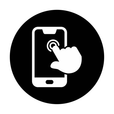 dokunmatik ekran simgesi, vektör illüstrasyonu 