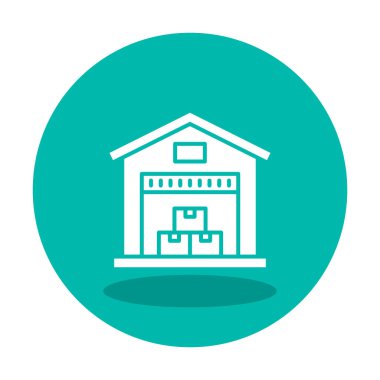 Web için depo vektör simgesinin basit illüstrasyonu