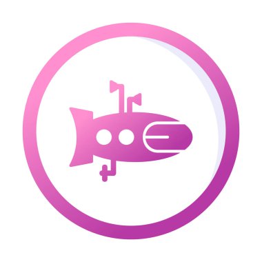 denizaltı simgesi web basit illüstrasyon