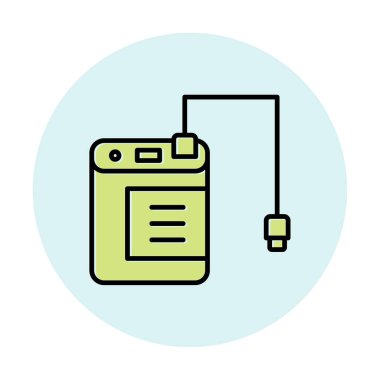 harici sabit disk simgesi, vektör illüstrasyonu basit tasarım