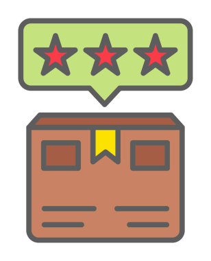 Teslimat kutusu simgesi, vektör illüstrasyonu basit tasarım