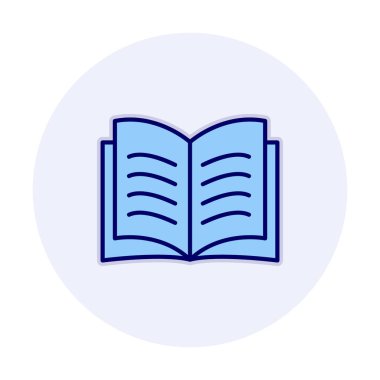 kitap düz simge vektör çizim