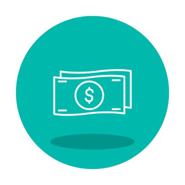 para ve para simgesi, vektör illüstrasyonu basit tasarım