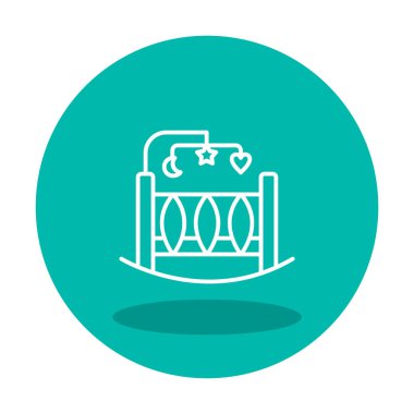  Beşik simgesi vektör illüstrasyonu