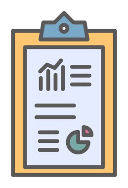 iş raporu simgesi, vektör illüstrasyonu basit tasarım