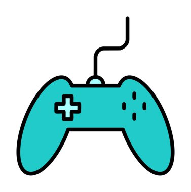 Basit bir oyun alanı simgesi, renkli kontrol simgesi. Vektör illüstrasyonu