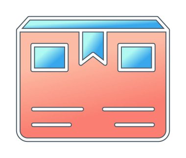 Teslimat kutusu simgesi, vektör illüstrasyonu basit tasarım