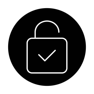 Beyaz arkaplanda asma kilit vektör çizimi