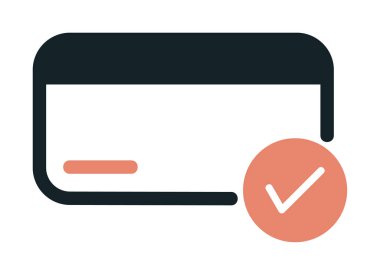 Kredi kartı ikonu vektör illüstrasyonu