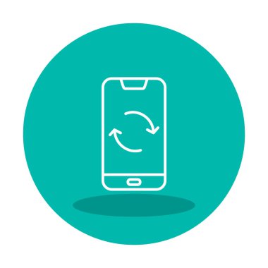 Smartphone Veri Eşzamanlamasının vektör çizimi 