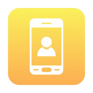 Mobil Kullanıcı simgesi vektör çizimi