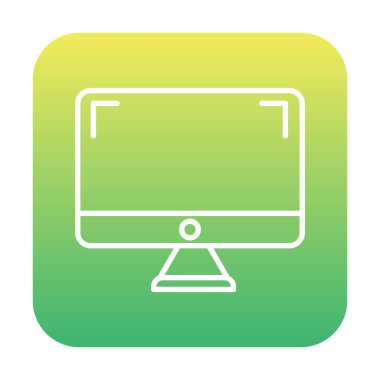 bilgisayar izleme simgesi, vektör illüstrasyonu basit tasarım