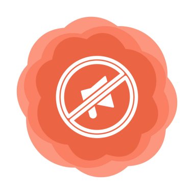 Sessizleştirilmiş simge vektör çizimi