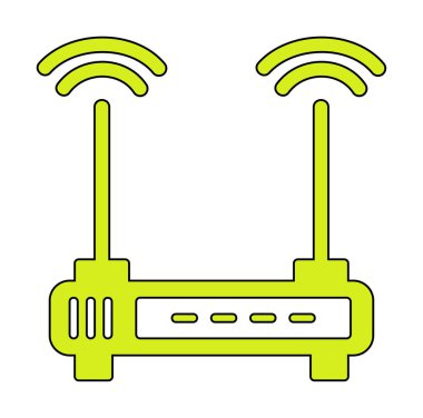 wifi sinyali, Router Aygıt vektör illüstrasyon tasarımı