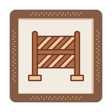 Bariyer. Web simgesi basit illüstrasyon