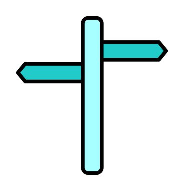 iki yönlü ikon. Vektör illüstrasyonu, düz tasarım