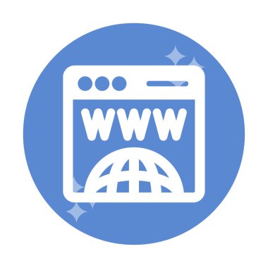 Basit web sitesi arayüzü simgesi, vektör illüstrasyonu